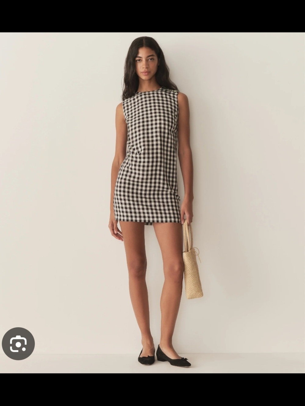 Doen Coralie dress - Black and White Gingham Mini Dress